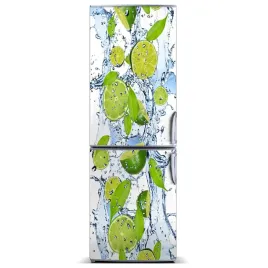 fototapeta-magnesowa-na-lodowke-limonka-i-woda