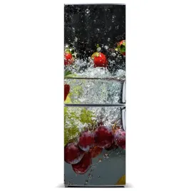 fototapeta-magnesowa-na-lodowke-owoce-pod-woda