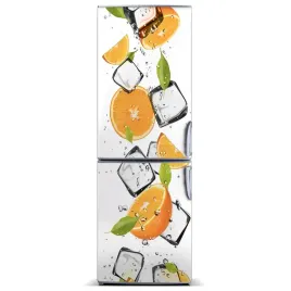 fototapeta-magnesowa-na-lodowke-pomarancze-i-lod