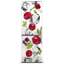 fototapeta-magnesowa-na-lodowke-wisnie-i-woda