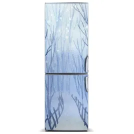 naklejka-na-lodowke-magnetyczna-las-zima-60x180