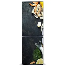 naklejka-na-lodowke-magnetyczna-owoce-morza-60x180