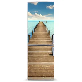 magnes-tapeta-na-lodowke-drewniane-molo-60x180