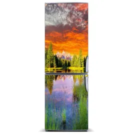 magnetyczna-matana-lodowke-jezioro-w-lesie-60x180