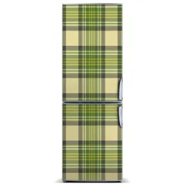 magnes-tapeta-na-lodowke-zielona-krata-60x180
