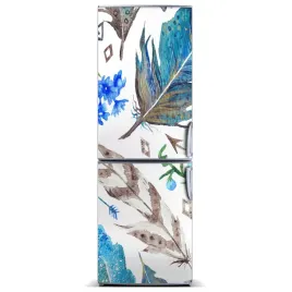 magnes-tapeta-na-lodowke-piora-i-kwiaty-60x180