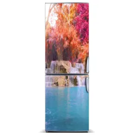 magnes-tapeta-na-lodowke-wodospad-w-lesie-60x180