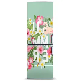 magnes-tapeta-na-lodowke-wakacje-i-flamingi-60x180