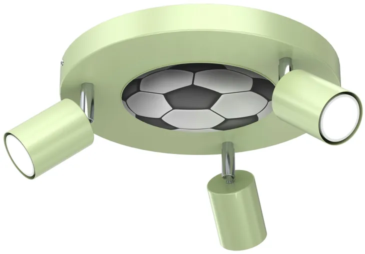 Lampa Sufitowa FUN Zielony 3xGU10 Piłka Do Pokoju Dziecka