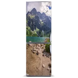 magnes-tapeta-na-lodowke-jezioro-w-gorach-60x180
