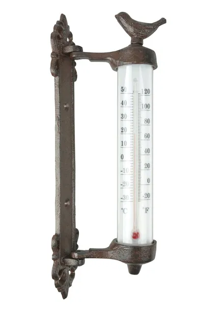 TERMOMETR zewnętrzny zaokienny ŚCIENNY ŻELIWNY solidny dekoracyjny 27cm