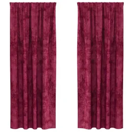 zaslony-z-weluru-2-szt-czerwone-wino-245-x-140-cm-aksamit