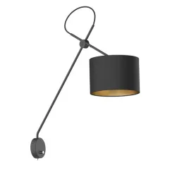 lampa-scienna-viper-czarny-zloty-abazur-1xe14-kinkiet-do-pokoju-gabinetu