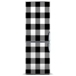 magnes-tapeta-na-lodowke-czarno-biala-krata-60x180
