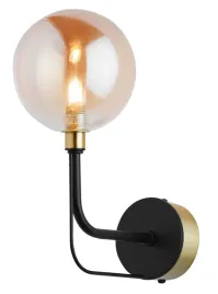 lampa-scienna-eris-czarny-bursztynowy-szklany-klosz-1xg9-kinkiet-pokoj-dom