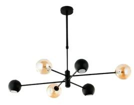 lampa-wiszaca-moka-czarny-bursztynowy-szklane-klosze-3xg9-3xgu10-zyrandol