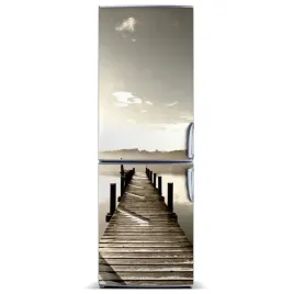 tapeta-magnetyczna-lodowke-drewniane-molo-60x180