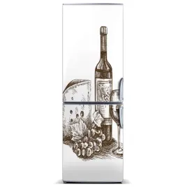 fototapeta-magnesowa-na-lodowke-wino-i-przekaski
