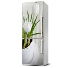 naklejka-magnes-na-lodowke-biale-krokusy-60x180