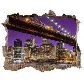fototapeta-dziura-na-sciane-3d-manhattan-noca