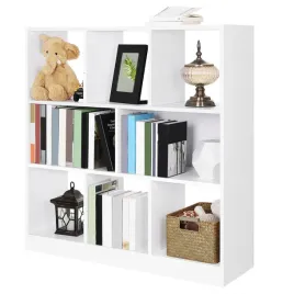 regal-na-ksiazki-bialy-8-polek-modern-100-cm