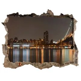 fototapeta-dziura-na-sciane-3d-pomiedzy-mostami