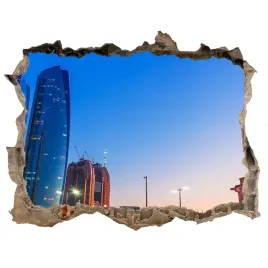 fototapeta-dziura-na-sciane-3d-ulice-abu-zabi