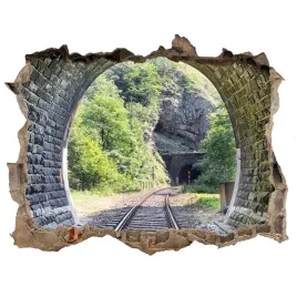 fototapeta-dziura-na-sciane-3d-tunel-kolejowy