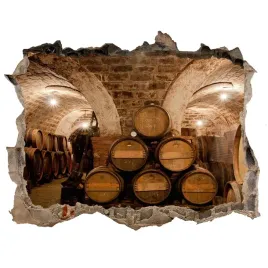 fototapeta-dziura-na-sciane-3d-beczki-w-winnicy