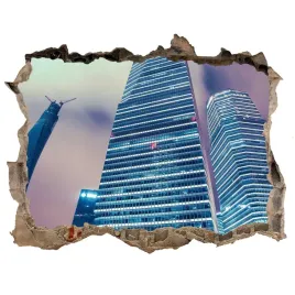 fototapeta-dziura-na-sciane-3d-drapacze-chmur