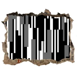fototapeta-dziura-na-sciane-czarno-biale-linie