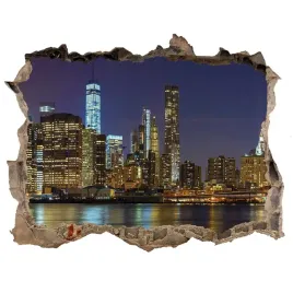 fototapeta-dziura-na-sciane-3d-manhattan-noca