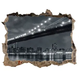 fototapeta-dziura-na-sciane-3d-most-brooklinski