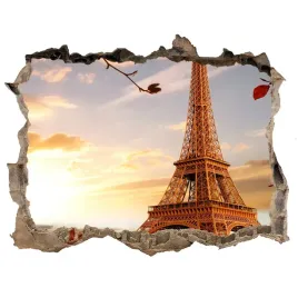 fototapeta-dziura-na-sciane-3d-wieza-eiffla-paryz