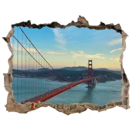 fototapeta-dziura-na-sciane-3d-most-san-francisco
