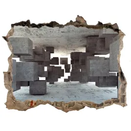 fototapeta-dziura-na-sciane-szesciany-w-betonie