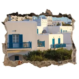 fototapeta-dziura-na-sciane-3d-mykonos-grecja