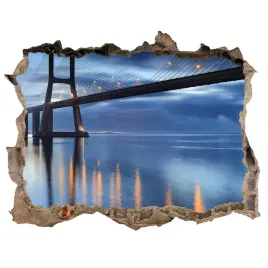 fototapeta-dziura-na-sciane-3d-oswietlony-most