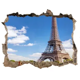 fototapeta-dziura-na-sciane-3d-wieza-eiffla-paryz