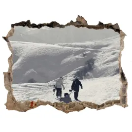 fototapeta-dziura-na-sciane-naklejka-narciarze