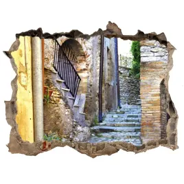 fototapeta-dziura-na-sciane-3d-urokliwa-uliczka