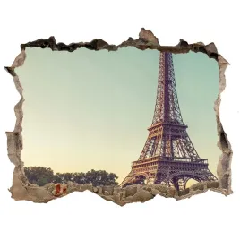 fototapeta-dziura-na-sciane-3d-wieza-eiffla-paryz