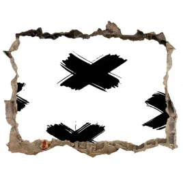 fototapeta-dziura-na-sciane-czarno-biale-plamy