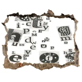 fototapeta-dziura-scienna-litery-z-gazety-168x113