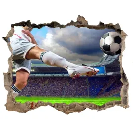 fototapeta-dziura-na-sciane-pilkarz-na-stadionie