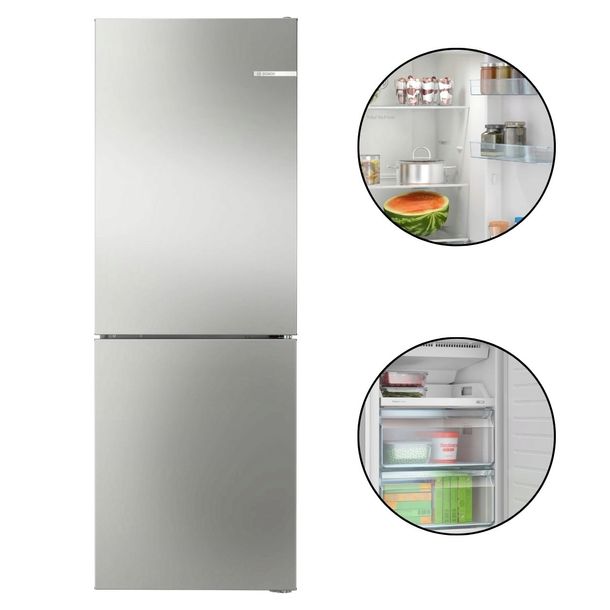 Lodówka BOSCH KGN 33NSDB No Frost srebrna inox chłodziarko-zamrażarka