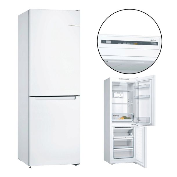 Lodówka BOSCH KGN 33NWEB No Frost Biała Pojemna LED Dwudrzwiowa