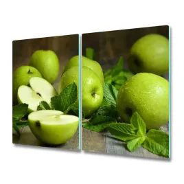 szklany-panel-na-kuchenke-zielone-jablka-2x30x52