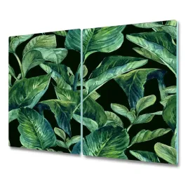 oslona-indukcji-szklo-tropikalne-liscie-2x30x52-cm