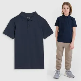 koszulka-dziecieca-4f-t-shirt-polo-z-kolnierzem-bawelna-granatowy-128